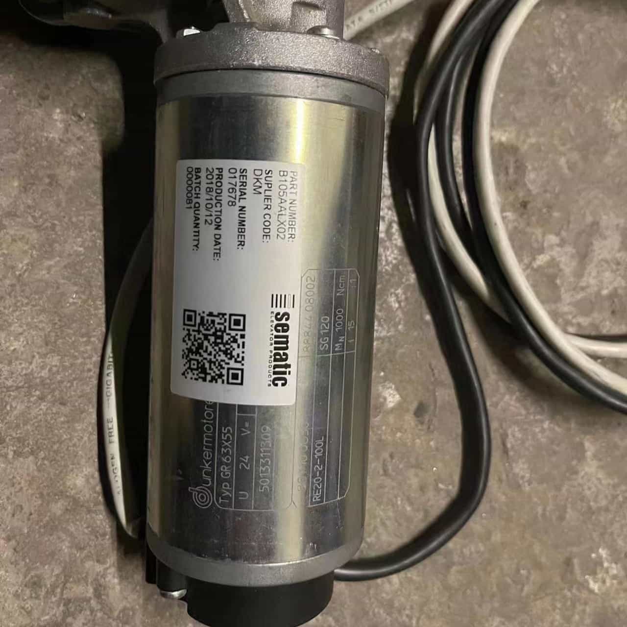 Sematic Elevator Door Motor B105AALX02 Sematic Elevator Door Motor B105AALX02